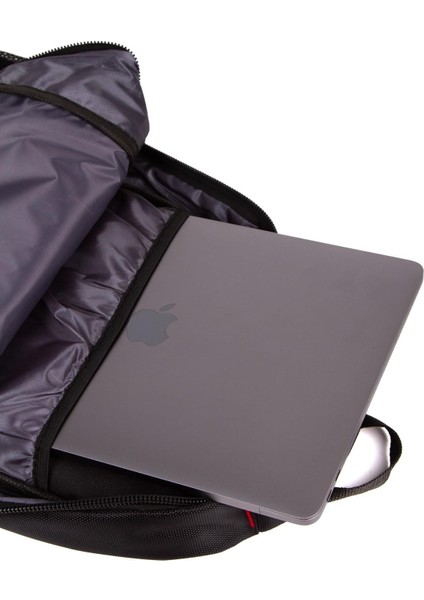 Erkek Siyah Dayanıklı Su Geçirmez Kumaş Fermuarlı Laptop Okul Spor ve Sırt Çantası (32X47CM) newpolo032 fiyatları
