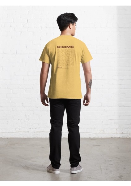 Gimme Love Baskılı Bisiklet Yaka T-Shirt