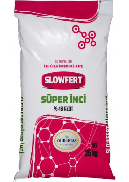 Slowfert Süper Inci Üre "bitki ve Çime Azot Kaynağı; Büyütür, Yeşillendirir ve Meyve Irileştirir" 25KG