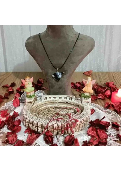 Üçgen Kesim Agat Doğal Taş Kolye fiyatları