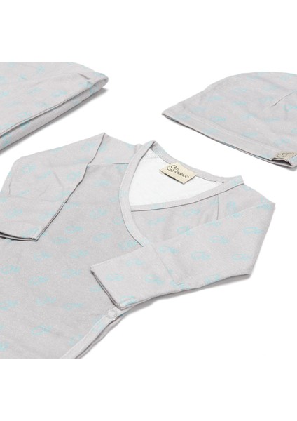 Yenidoğan Desenli Organik Pamuk Hastane Çıkışı 5li Set modelleri
