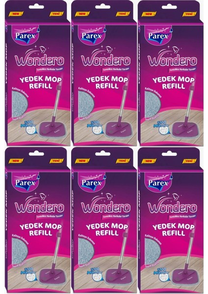 Wondero Yedek Paspas Mop Refill (6 Lı Set)