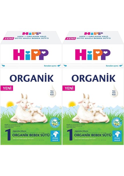 Organik Keçi Sütü Bazlı Devam Sütü 400GR No:1 (0-6 Ay) (2 Li Set)
