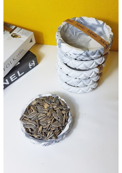 Mermer Desenli 6 Adet Büyük Boy Çerezlik – Çeyizlik – Hediyelik – Ev Hediyesi modelleri