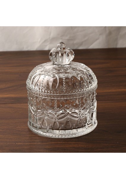 Şeffaf Cam Taç Şekerlik ROYALEKS-81194