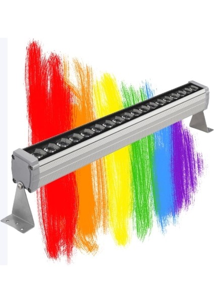 50 cm 18 Watt Rgb Wallwasher Duvar Boyama Rf Uzaktan Kumandalı IP65