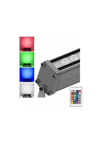 50 cm 18 Watt Rgb Wallwasher Duvar Boyama Rf Uzaktan Kumandalı IP65