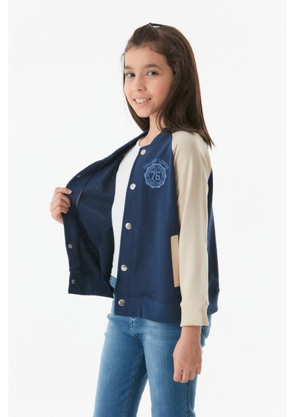 Baskılı Dik Yaka Kız Çocuk Kolej Ceket fiyatları