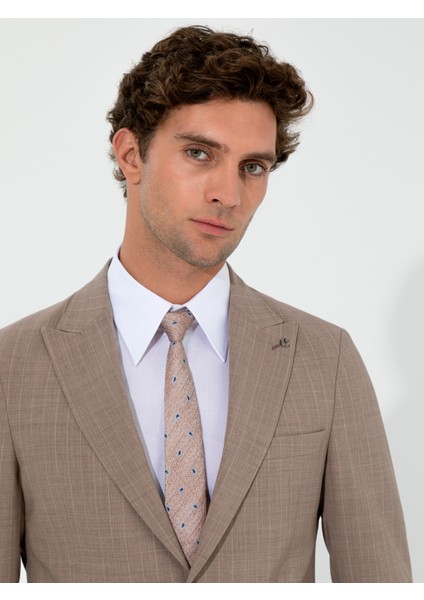 Erkek Bej Slim Fit Takım Elbise 50260681-VR011 fiyatları