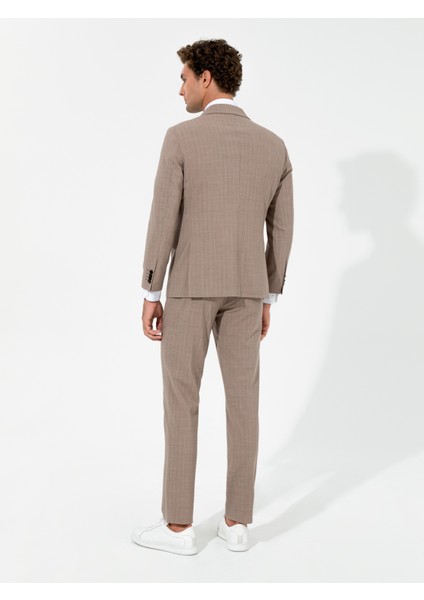 Erkek Bej Slim Fit Takım Elbise 50260681-VR011 fırsatları