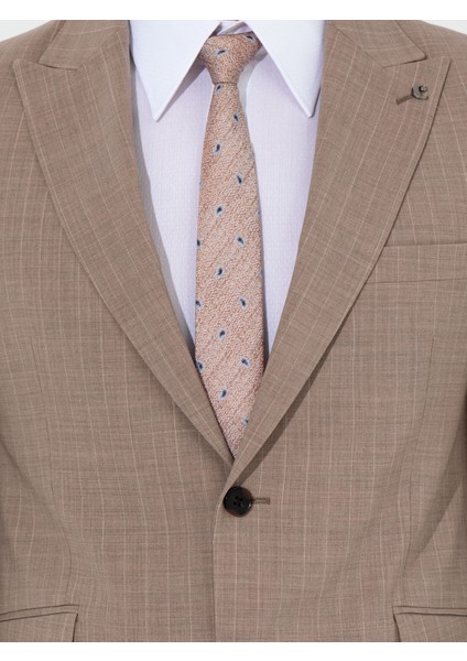 Erkek Bej Slim Fit Takım Elbise 50260681-VR011 indirimleri
