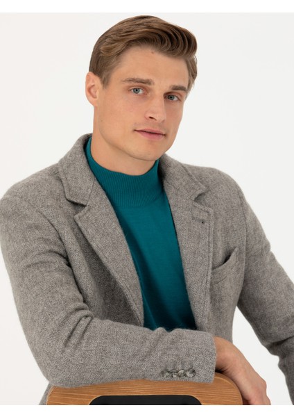 Erkek Gri Slim Fit Palto 50259331-VR024 fiyatları
