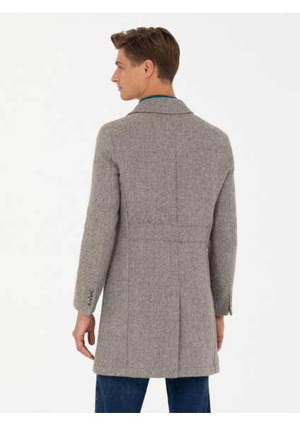 Erkek Gri Slim Fit Palto 50259331-VR024 indirimleri