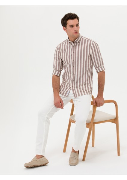 Erkek Beyaz Slim Fit Jean Pantolon 50266671-VR013