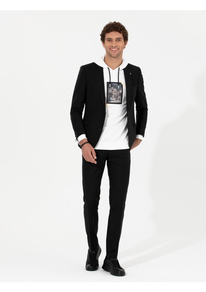 Erkek Siyah Slim Fit Ceket 50258857-VR046