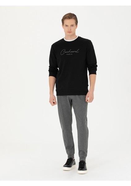 Erkek Gri Melanj New Slim Fit Eşofman Altı 50277826-VR086