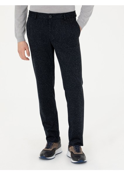 Erkek Lacivert Slim Fit Yün Karışımlı Kumaş Pantolon 50273665-VR033 fiyatları