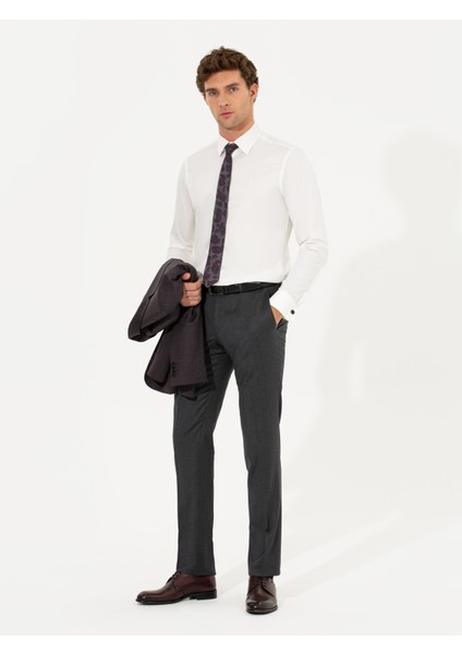 Erkek Antrasit Slim Fit Kumaş Pantolon 50259767-VR006