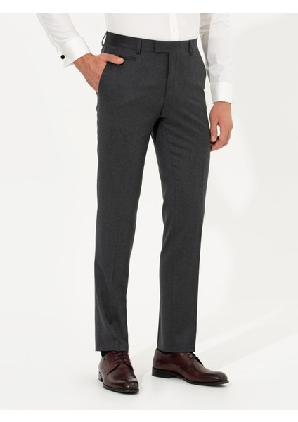 Erkek Antrasit Slim Fit Kumaş Pantolon 50259767-VR006