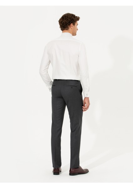 Erkek Antrasit Slim Fit Kumaş Pantolon 50259767-VR006