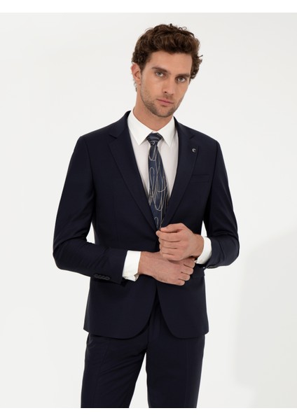 Erkek Lacivert Slim Fit Ceket 50258857-VR033