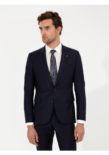 Erkek Lacivert Slim Fit Ceket 50258857-VR033