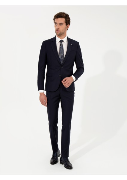 Erkek Lacivert Slim Fit Ceket 50258857-VR033