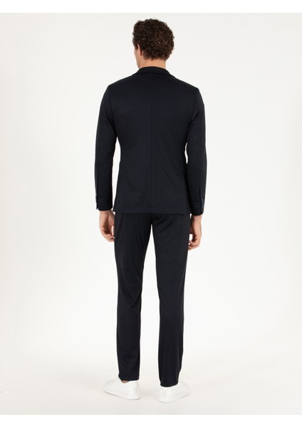 Erkek Lacivert Slim Fit Kumaş Pantolon 50265279-VR033