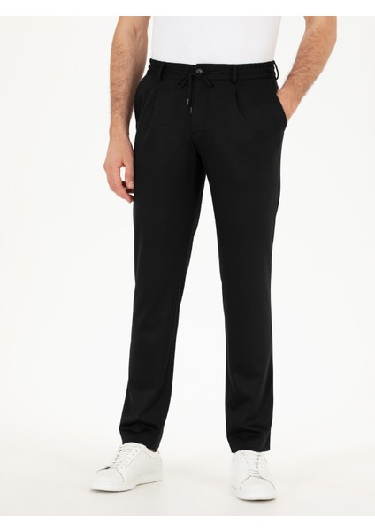 Erkek Siyah Slim Fit Kumaş Pantolon 50265279-VR046 fiyatları