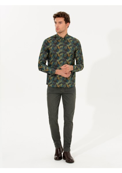 Erkek Yeşil Slim Fit Jean Pantolon 50259340-DN0030 modelleri