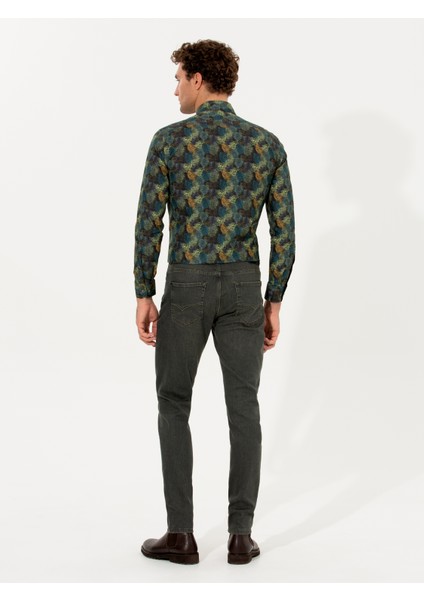Erkek Yeşil Slim Fit Jean Pantolon 50259340-DN0030 fırsatları