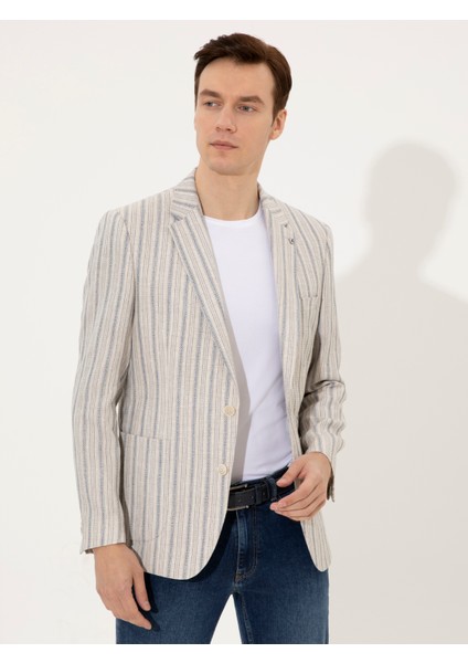 Erkek Mavi Slim Fit Ceket 50247318-VR036