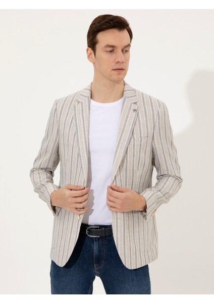 Erkek Mavi Slim Fit Ceket 50247318-VR036