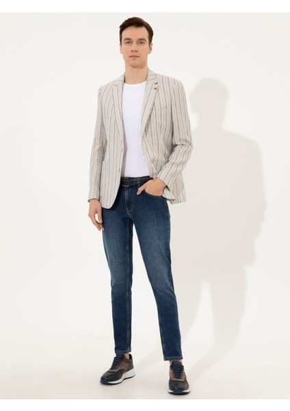Erkek Mavi Slim Fit Ceket 50247318-VR036