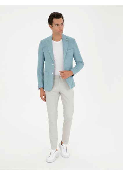 Erkek Aqua Slim Fit Keten Karışımlı Ceket 50284659-VR007 fırsatları