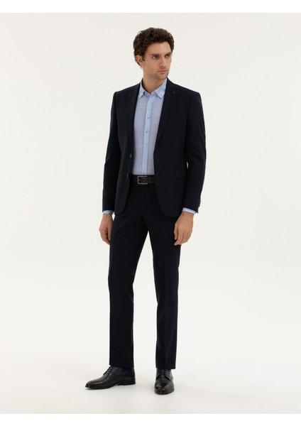 Erkek Lacivert Slim Fit Kumaş Pantolon 50277603-VR033 modelleri