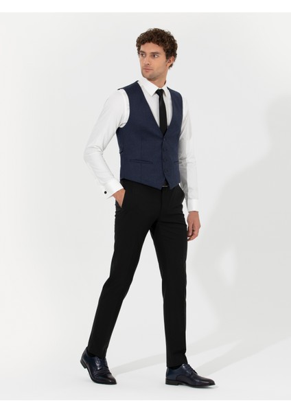 Erkek Lacivert Slim Fit Yelek 50260062-VR033 fırsatları