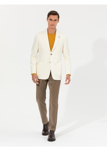 Erkek Beyaz Slim Fit Ceket 50255401-VR013