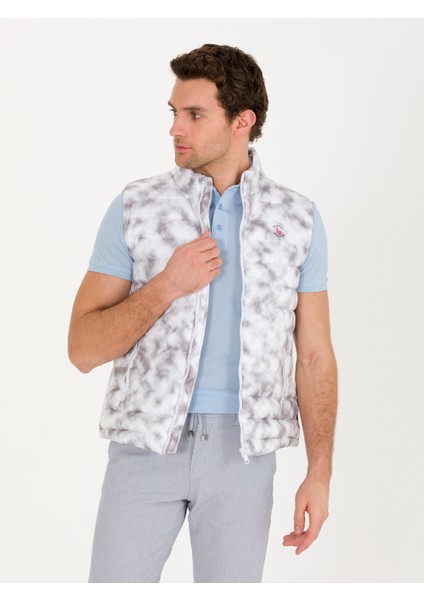 Erkek Beyaz Slim Fit Yelek 50266091-VR013