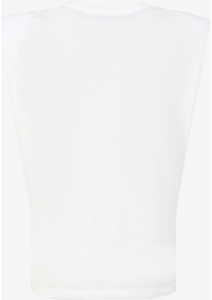 Kırık Beyaz Kadın Bisiklet Yaka T-Shirt F4SL-TST0223 fiyatları