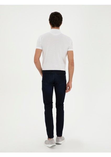 Erkek Lacivert Jean Pantolon 50285438-VR033