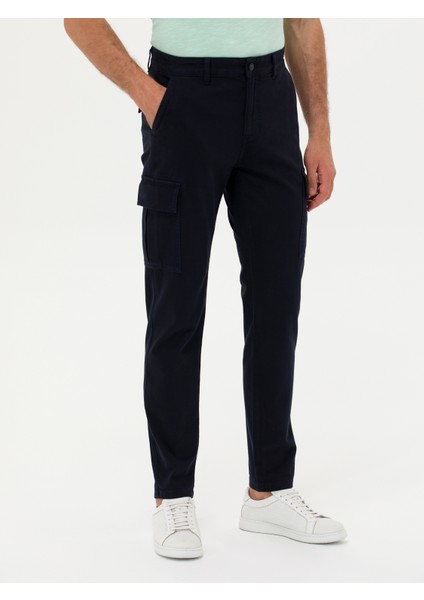 Erkek Lacivert Carrot Fit Kanvas Pantolon 50264922-VR033 fiyatları