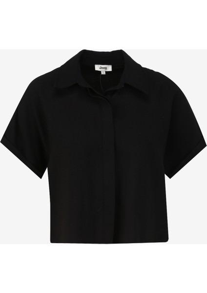 Siyah Kadın Relaxed Gömlek C4SL-GML4015