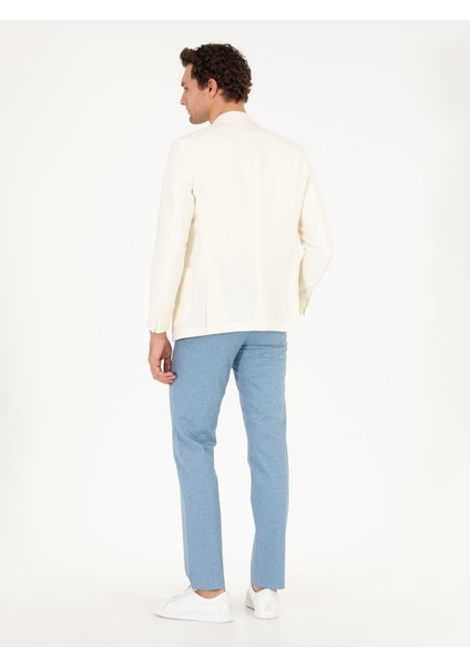 Erkek Mavi Slim Fit Kumaş Pantolon 50265240-VR036