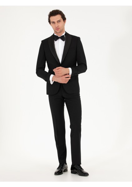 Erkek Siyah Slim Fit Smokin Damatlık 50269391-VR046