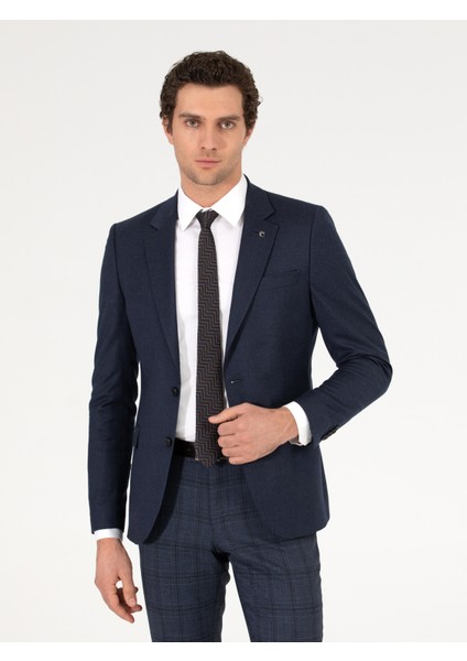 Erkek Lacivert Slim Fit Ceket 50258858-VR033