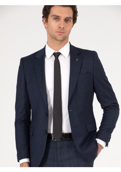 Erkek Lacivert Slim Fit Ceket 50258858-VR033