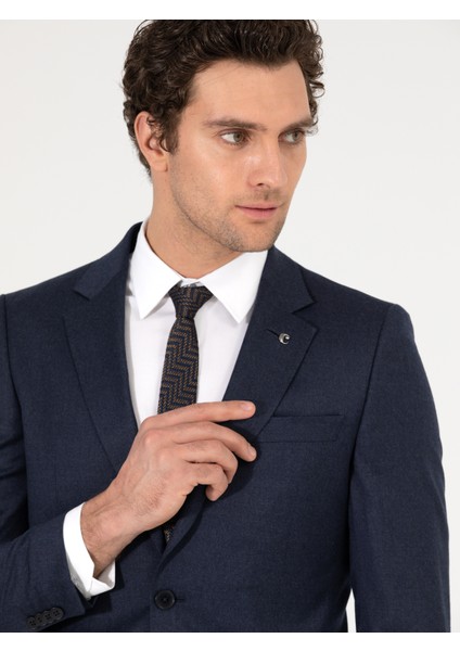 Erkek Lacivert Slim Fit Ceket 50258858-VR033