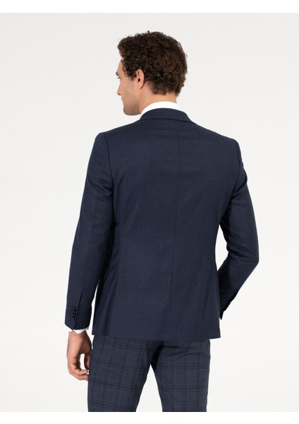 Erkek Lacivert Slim Fit Ceket 50258858-VR033
