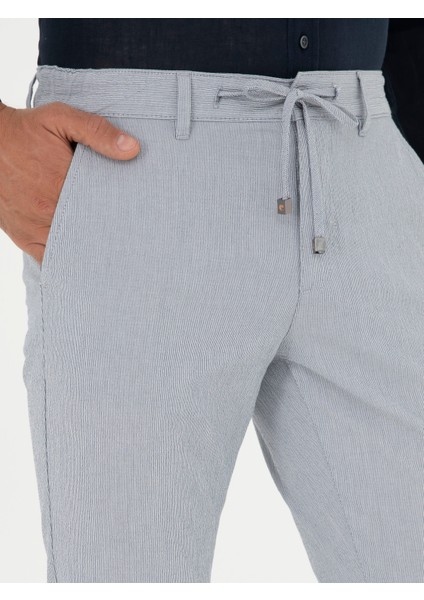 Erkek Açık Mavi Slim Fit Beli Bağcıklı Kanvas Pantolon 50289151-VR003 indirimleri